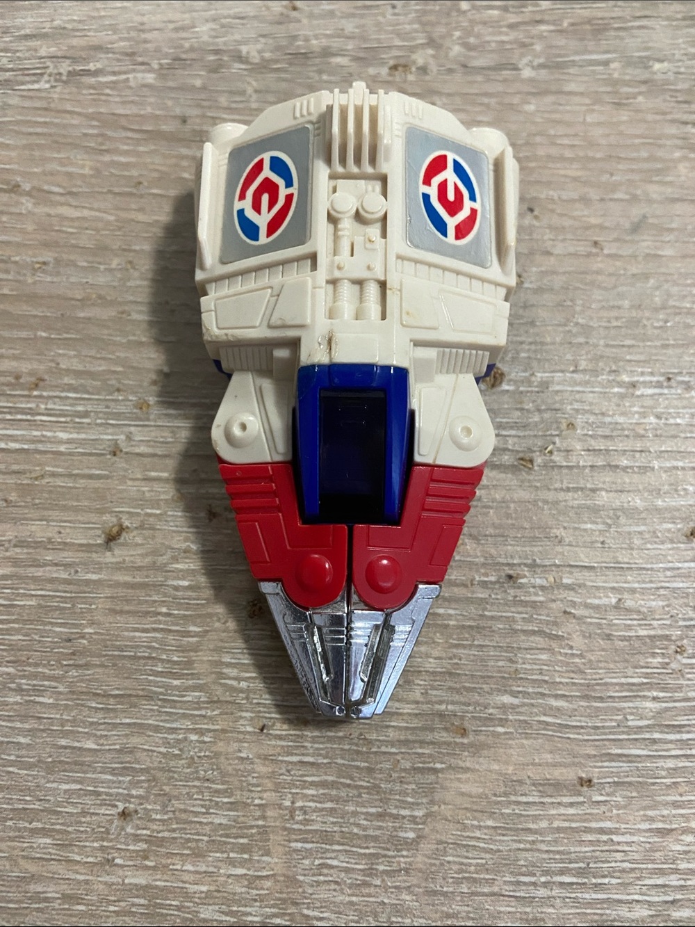 Vintage 1985 Tomy Japan Commandrons Velocitor Spaceship 3 1/2" Toy
